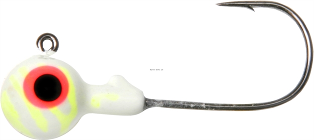 Picture of Shur Strike Round Head / UV Jig 3/8 Oz, 5/Pk - Glow/Chart.