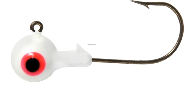 Picture of Shur Strike Round Head Jig 1/8 Oz. Bronze Hook, 25Pk - White