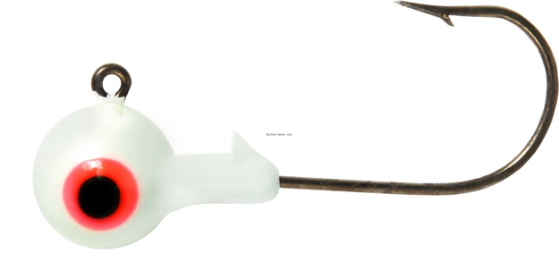 Picture of Shur Strike Round Head Jig 3/8 Oz. Bronze Hook, 25Pk - White