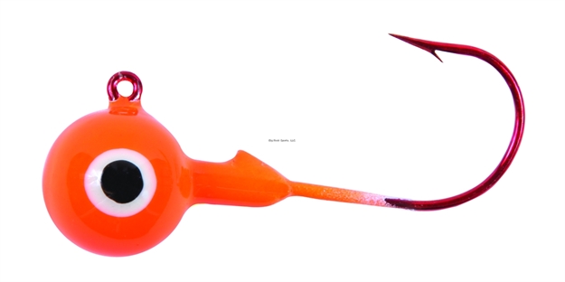 Picture of Shur Strike Round Head Jig Red Hook 1/8 Oz.Orange 25Pk