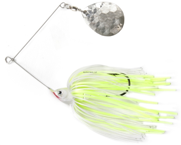 Picture of Shur Strike Single Spin Spinner Bait 3/8 Oz. - White / Chart.