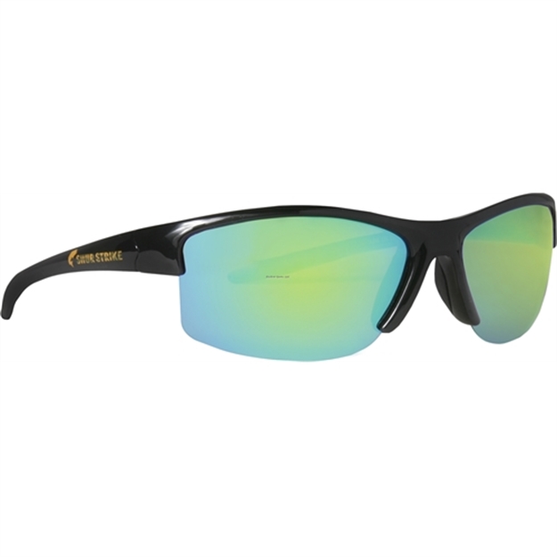 Picture of Shur Strike Smallmouth Sunglasses Black Frame W/Green Mirror Lens