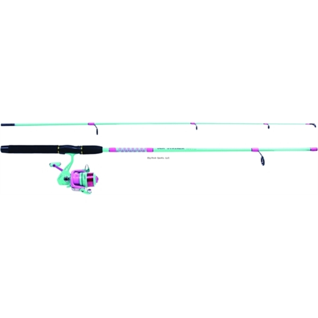 Picture of Shur Strike Spinning Combo 6'6" 2Pc W/Line Pink/Green Premtd