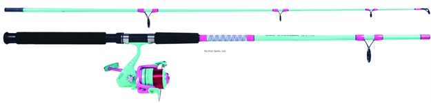 Picture of Shur Strike Surf Spinning Combo 7' 2Pc W/Line Pink/Green Premtd