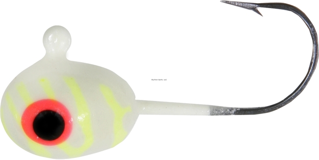 Picture of Shur Strike UV Floating Jig Blk. Nkl. Hook #1, 4/Pk, Glow/Chart.