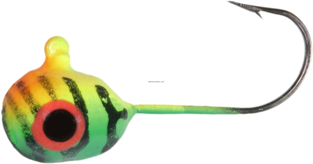 Picture of Shur Strike UV Floating Jig Blk. Nkl. Hook #2, 4/Pk, Fire Tiger / Orange