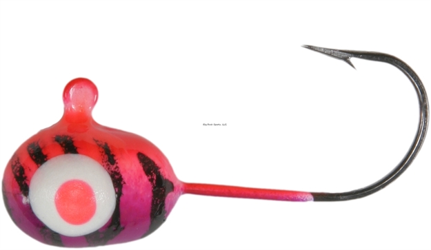 Picture of Shur Strike UV Floating Jig Blk. Nkl. Hook #2, 4/Pk, Fl. Red/Purp/Blk.