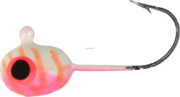 Picture of Shur Strike UV Floating Jig Blk. Nkl. Hook #2, 4/Pk, Glow/Pink/Orange