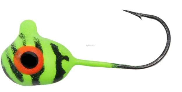 Picture of Shur Strike UV Floating Jig Blk. Nkl. Hook #2, 4/Pk, Glowtruse/ Red