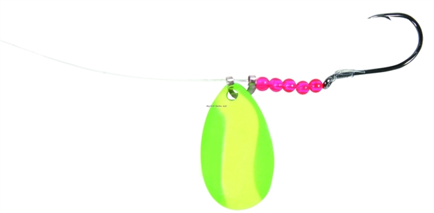 Picture of Shur Strike Walleye Spinner Rig #3 Indiana Blade Lime/Chartreuse