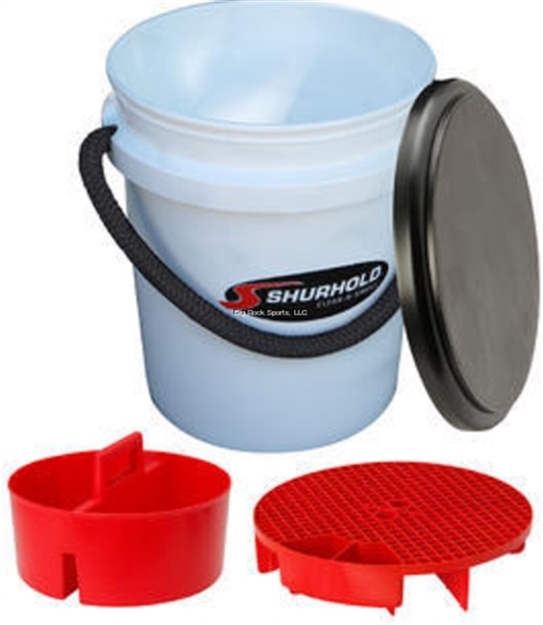 Picture of Shurhold 5 Gallon White Bucket Kit Incl. Bucket, Caddy, Grate, And Lid