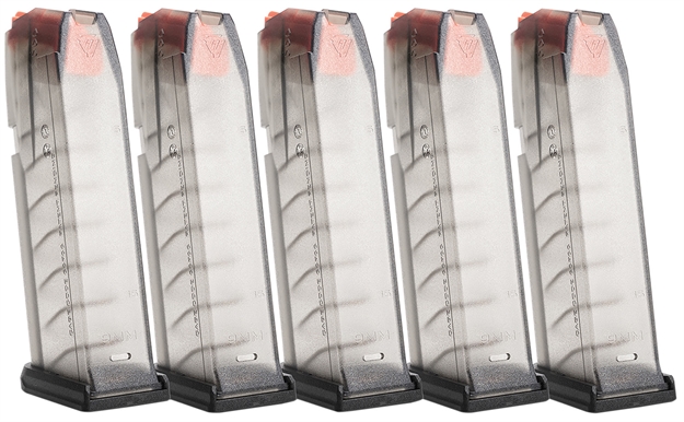 Picture of  Strike Industries Gmag19x5   15Rd Compatible W/ Glock 19/26 Gen3-5 Translucent Smoke 5 Pack 793811766547