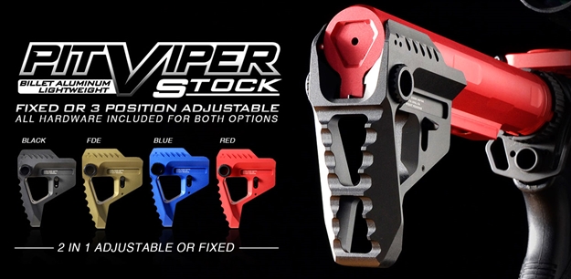Picture of Strike Viperpitbk Pit Viper Stock  Ar-Platform Black Aluminum/Steel 708747547856