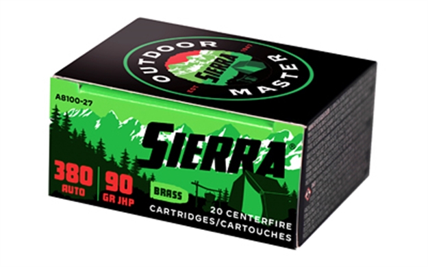 Picture of Sierra Bullets Sierra Outdoor Master 380Acp 90Gr Jhp 20Rds A810027