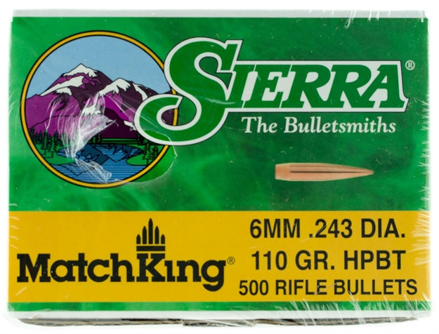 Picture of  Sierra 1575C Matchking  6Mm 110Gr Hollow Point Boat Tail 500/Box