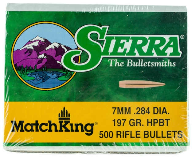 Picture of Sierra 1997C Matchking 7.62Mm .284 197 GR Hollow Point Boat Tail 500 Box