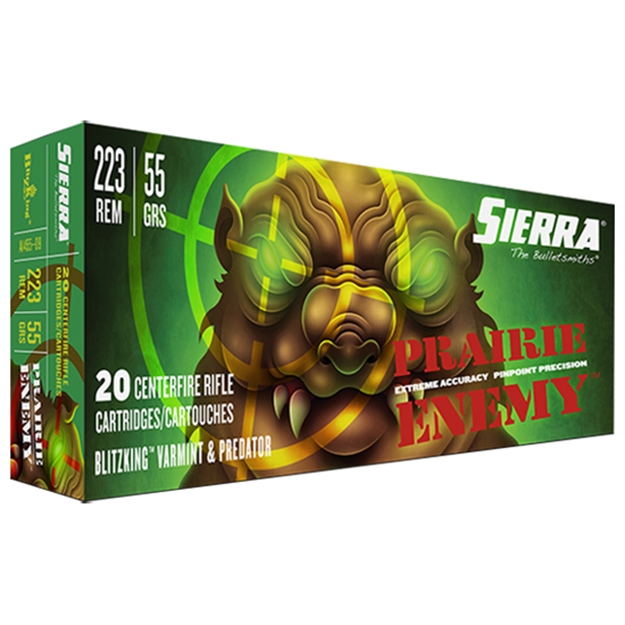 Picture of  Sierra A145509 Prairie Enemy  223Rem 55Gr Sierra Blitzking 20 Per Box/ 10 Case 604544658958