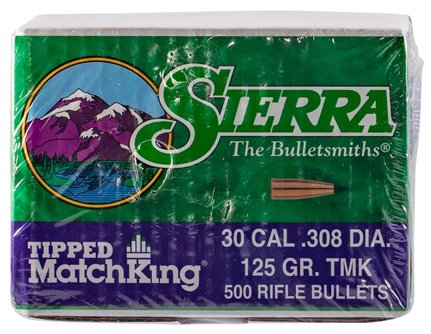 Picture of  Sierra 7725C Tipped Matchking  30Cal 125Gr Tipped Matchking 500/Box 092763577257