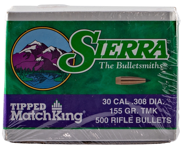 Picture of  Sierra 7755C Tipped Matchking  30Cal 155Gr Tipped Matchking 500/Box 092763577554