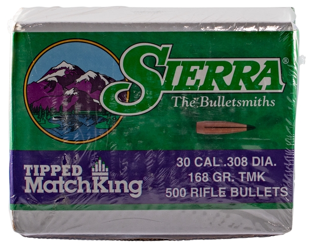 Picture of  Sierra 7768C Tipped Matchking  30Cal 168Gr Tipped Matchking 500/Box 092763577684