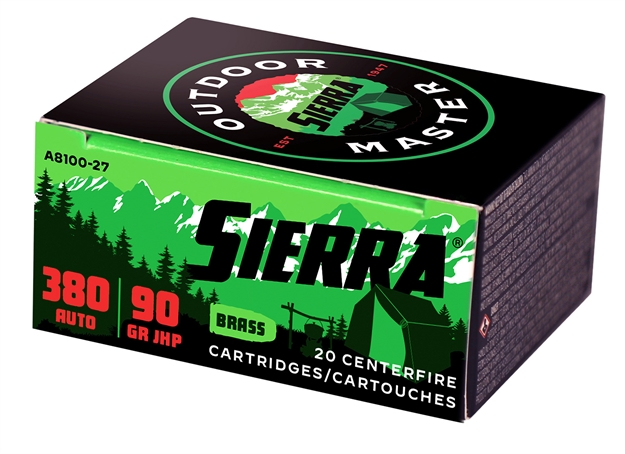 Picture of  Sierra A810027 Outdoor Master  380Acp 90Gr Jacketed Hollow Point Sport Master 20 Per Box/10 Case