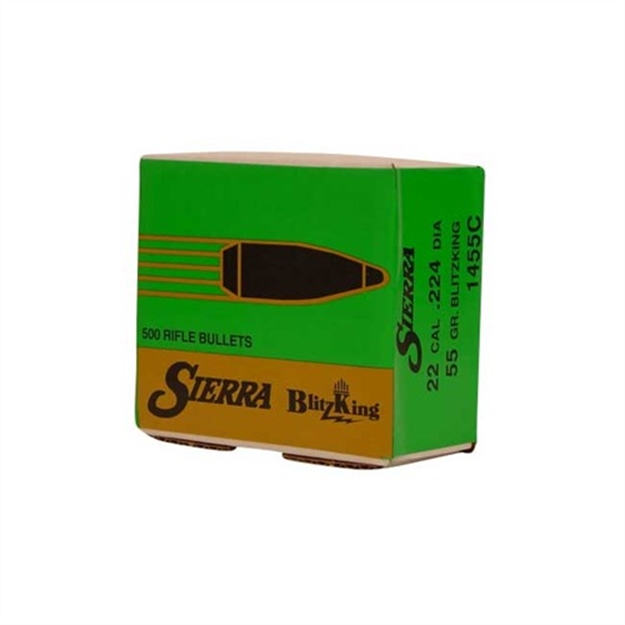 Picture of Blitzking 22 Caliber (0.224'') Boat Tail Bullets 1455C