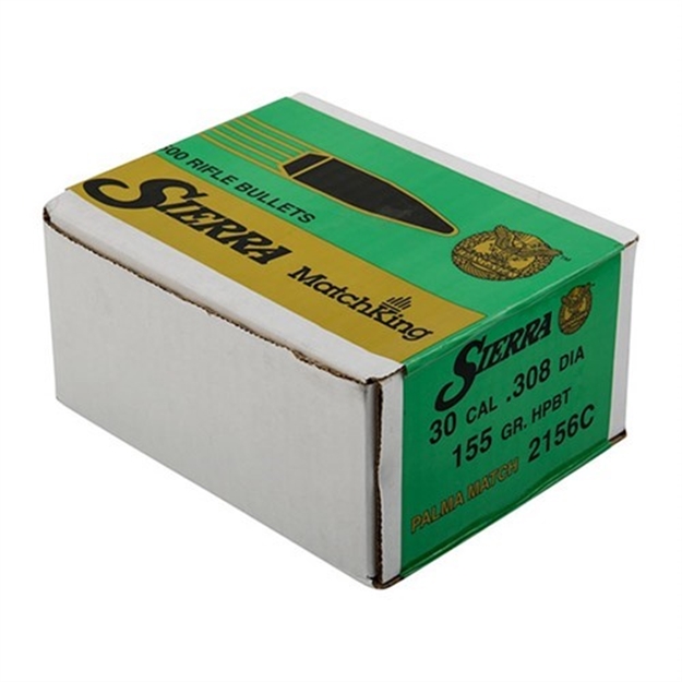 Picture of Matchking 30 Cal (.308) Palma® Hollow Point Boat Tail Bullets 2156C