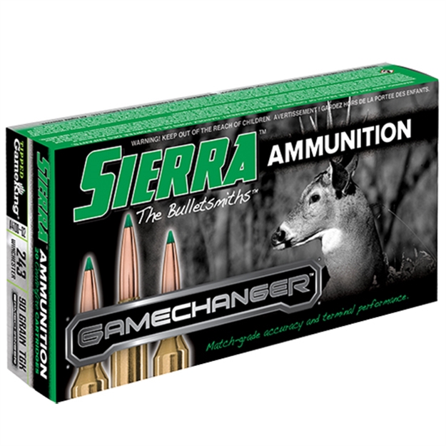 Picture of Sierra A410302 Gamechanger  243Win 90Gr Sierra Tipped Gameking 20 Per Box/10 Case A4103-02