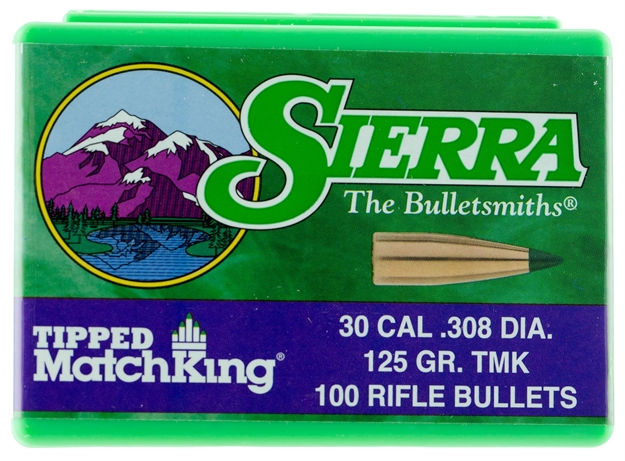 Picture of  Sierra 7725 Tipped Matchking  30Cal 125Gr Tipped Matchkin 100/Box 092763077252