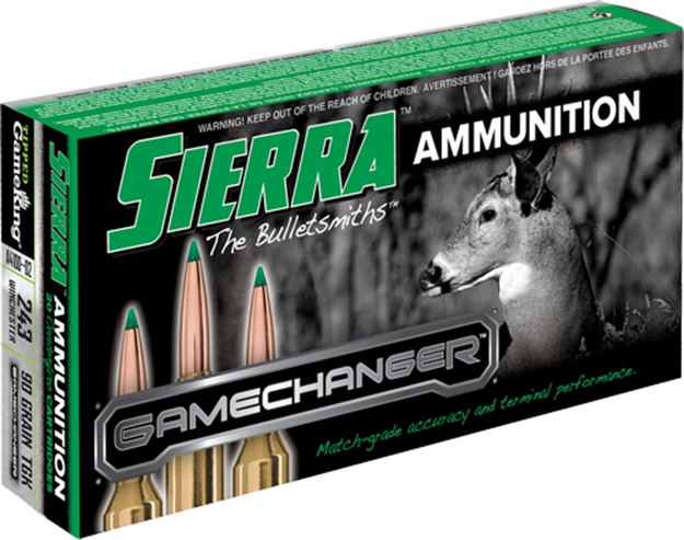 Picture of Sierra Bullets Gamchanger 243 Win 90Gr Tipped Gameking 20Rd 10Bx/Cs < 4103--02