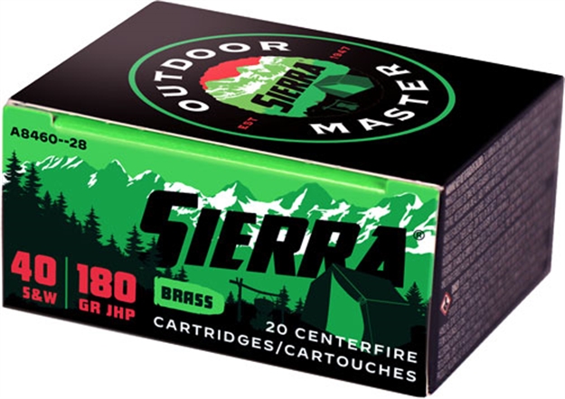 Picture of Sierra Bullets Outdoor Master 40 S&W 20Rd 10Bx/Cs 180Gr Jhp A8460--28