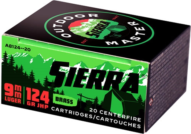 Picture of Sierra Bullets Outdoor Master 9Mm 124Gr Jhp 20Rd 10Bx/Cs A8124--20 092763600146