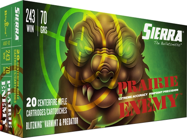 Picture of Sierra Bullets Prairie Enemy 243 Win 70Gr Blitzking 20Rd 10Bx/Cs < A1507--02