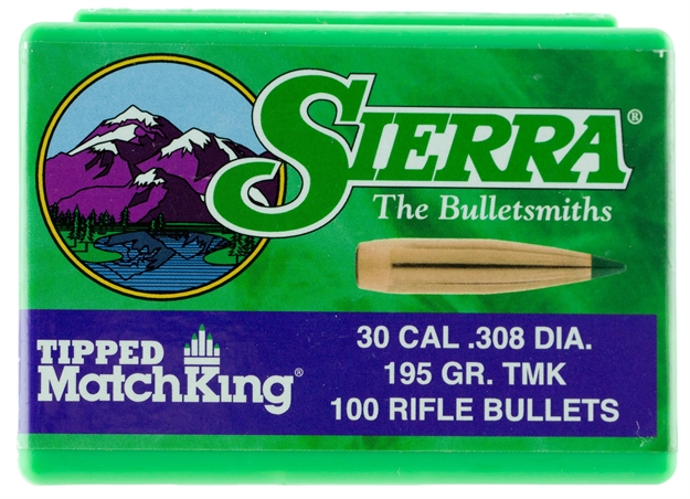 Picture of  Sierra 7795 Tipped Matchking  30Cal 155Gr Tipped Matchking 100/Box 092763077955