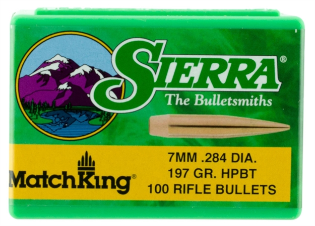 Picture of Sierra Bullets Rifle Bullets 7Mm/284 197 GR Hpbt Match 100 Per Box 1997 092763019979