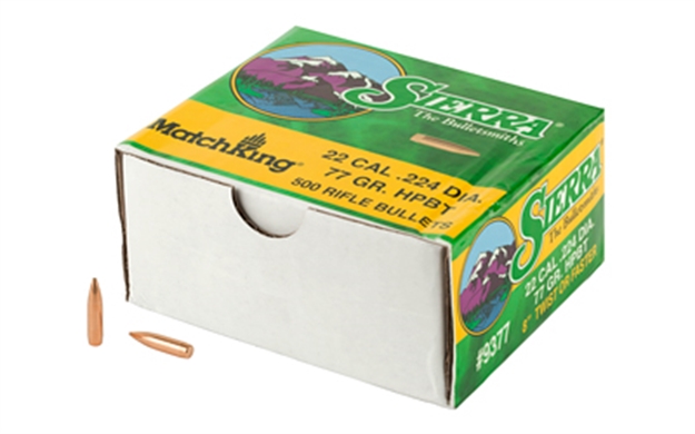 Picture of Sierra Matchking .224 77Gr 500Ct 9377 092763093771