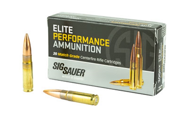 Picture of Sig Sauer Elite Performance Match Grade Rifle Ammo 300 Aac, Sierra Matchking, 220 Grains, 1000 Fps, 20, Boxed E300A2-20 798681514496