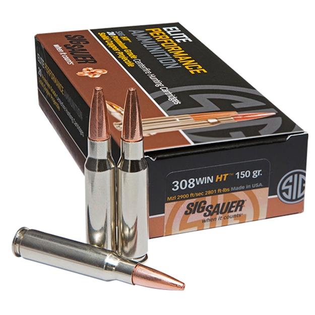 Picture of Sig Sauer Elite Performance Hunting HT Ammo, 308 Win, 150Gr, Box/20 E308H1-20
