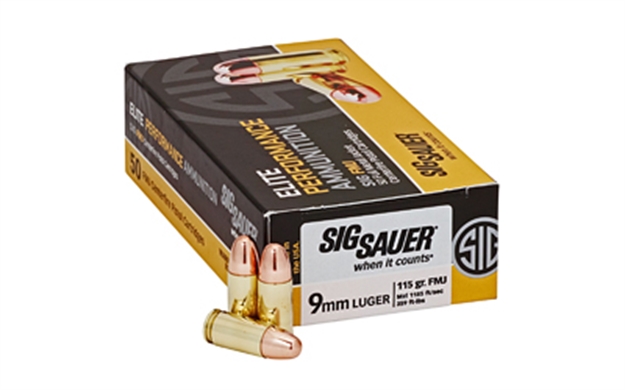 Picture of Sig Ammo 9Mm 115Gr Fmj 50/500 E9MMB1-50