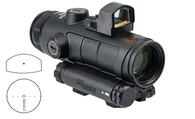 Picture of  Sig Sauer Electro-Optics Sob44005 Bravo4 Battle Pack Black 4X 32Mm Red Illuminated Horseshoe Dot 5.56/7.62 Reticle Features Romeozero & Bravo4 798681624812