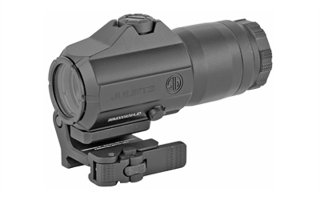 Picture of  Sig Sauer Electro-Optics Soj31001 Juliet3 Magnifier Black 3 X 24 MM Powercam 90 Degree  Mount
