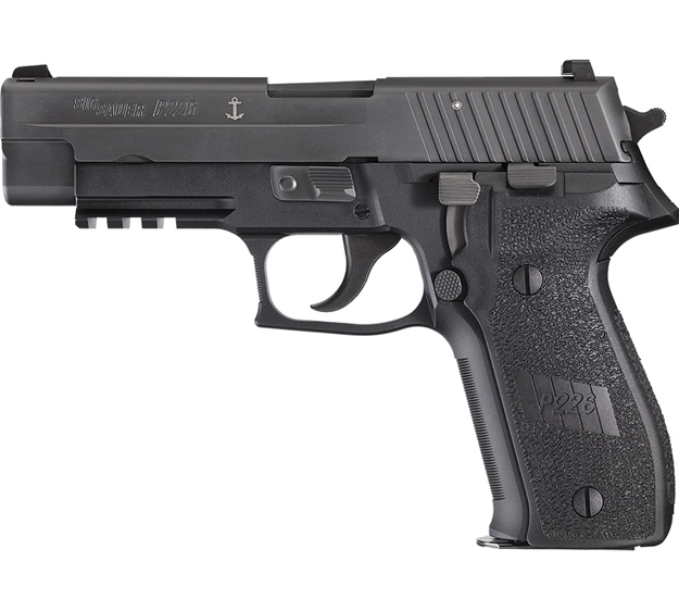 Picture of Sig Sauer P226 Mk-25 Semi Auto Pistol 9Mm, 4.4 In, Poly Grp, 2-10 Rnd, Night, Full Size Blk Frame, Sa/Da Trgr, CA Legal MK-25-CA