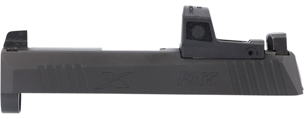 Picture of  Sig Sauer 8900983 P365x Slide Assembly Fits Sig P365x  9Mm Luger Black Nitride Stainless Steel Optic Cut/Serrated Slide Xray3 Sights
