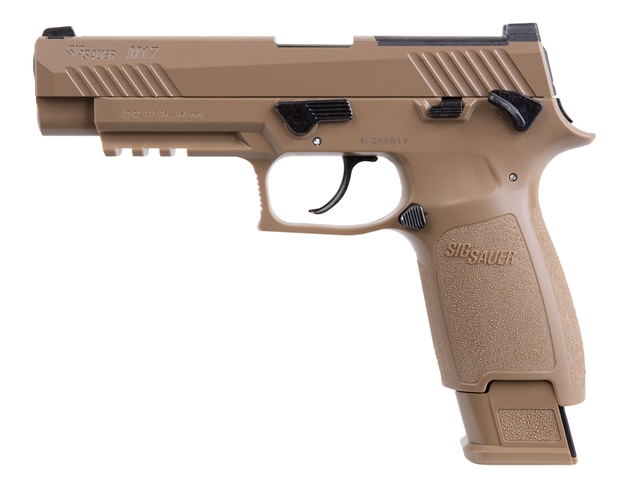Picture of Sig Sauer Airguns Airm17177 P320-M17 Air Pistol Co2 177 Pellet 20+1 4.70" Coyote Polymer Grips AIR-M17-177 798681587902