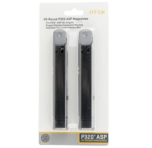 Picture of Sig Sauer Airguns Airampc17720 Replacement Magazine  177Pellet Black Polymer AMPC-177-20