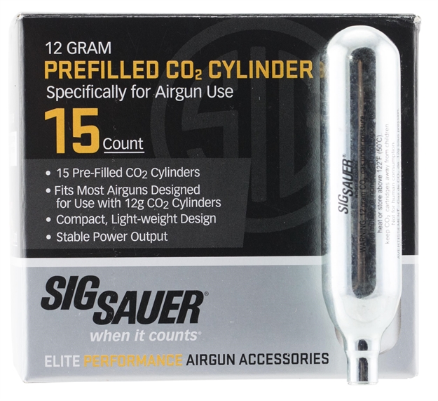 Picture of Sig Sauer Airguns Ac1215 Co2 Cylinders 12 Gram 15 Per Pack AC-12-15 798681537518