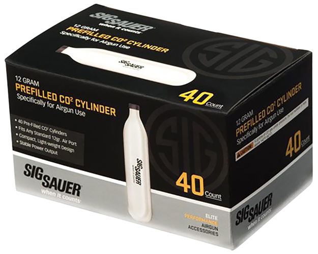 Picture of Sig Sauer Airguns Ac1240 Co2 Cylinders Cartridges, 12 Grams, 40 Per Box AC-12-40