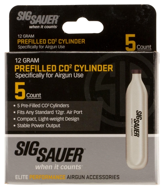 Picture of Sig Sauer Airguns Ac125 Co2 Cylinders 12 Gram 5 Per Pack AC-12-5