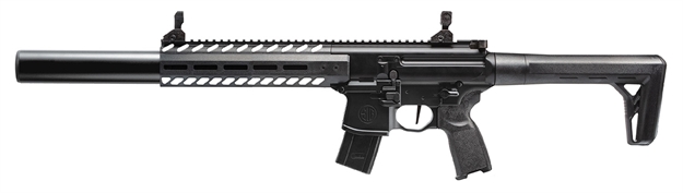 Picture of Sig Sauer Airguns Airmcx177g2blk Mcx Asp Gen 2 Semi-Auto Co2 177 Pellet 30Rd, Black, Fixed Stock, M-Lok Handgaurd, Flat Trigger, Flip-Up Sights