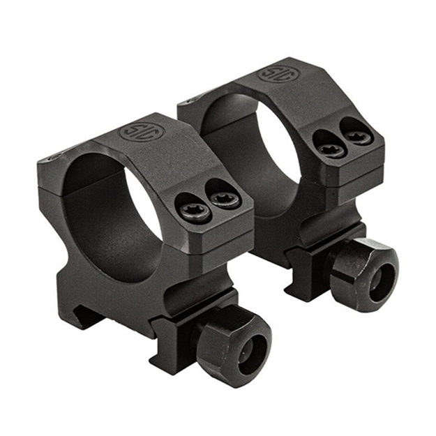 Picture of Sig Sauer Alpha1 Scope Rings, 34Mm, Extra High Profile 1.25 In. , Alum, Sig Hunting, Complete Set, Matte Blk SOA10018
